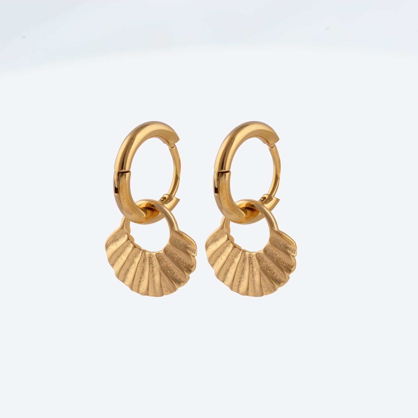 Shell Hoop Earrings - 12mm